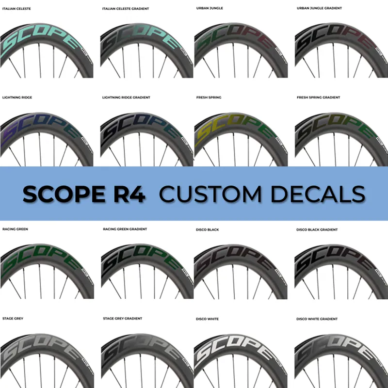 Scope Custom Decals for R4C RIM Brake Wheels