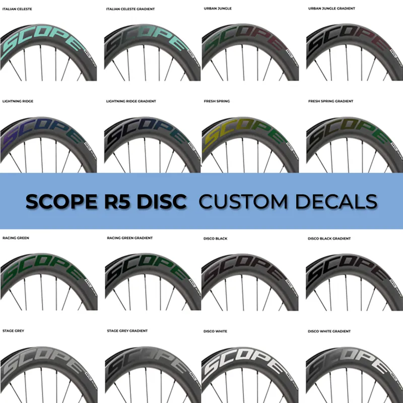 Scope Custom Decals for R5D DISC Wheels