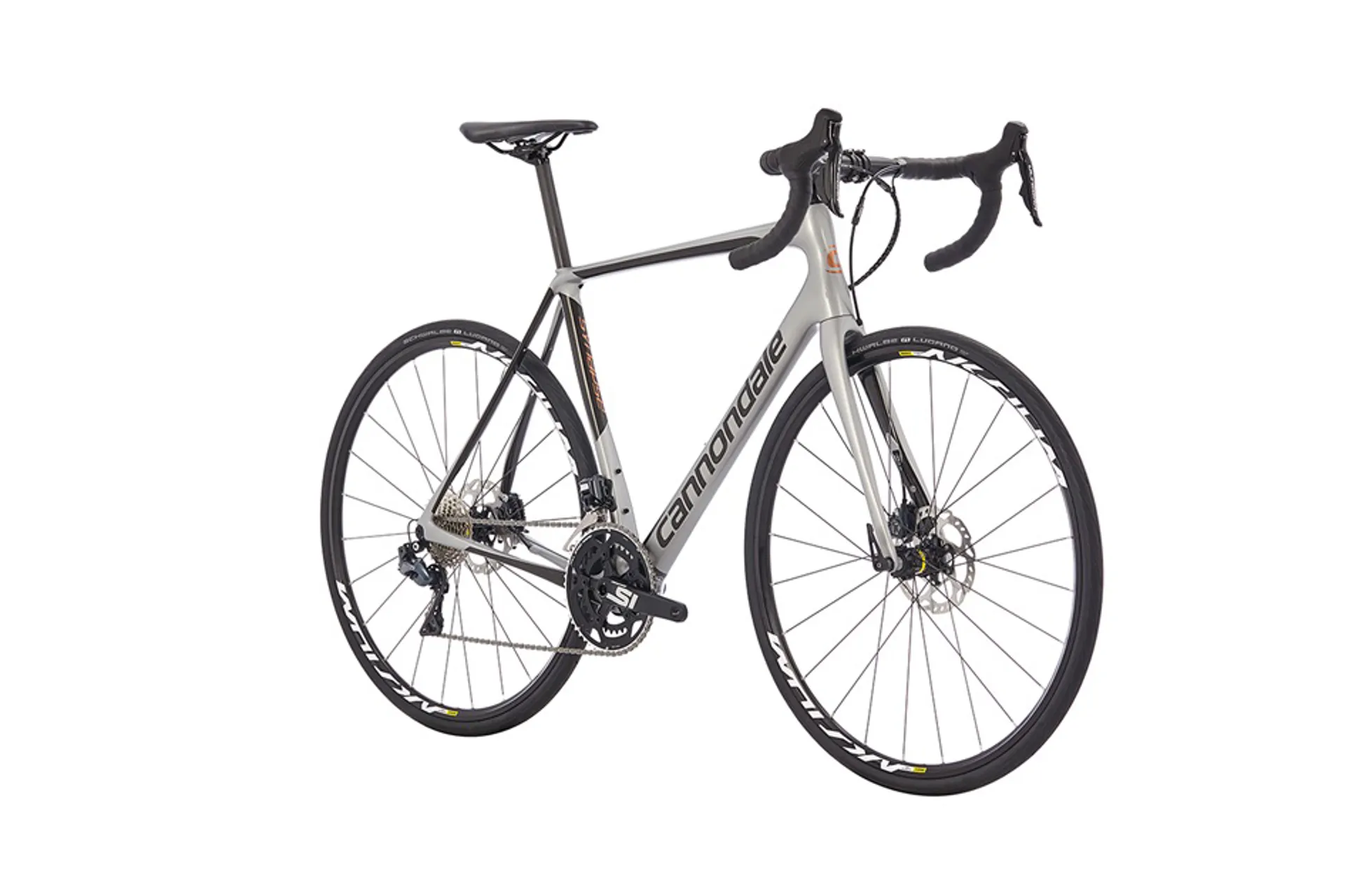 Mike's Bikes silver cannondale synapse alloy disc