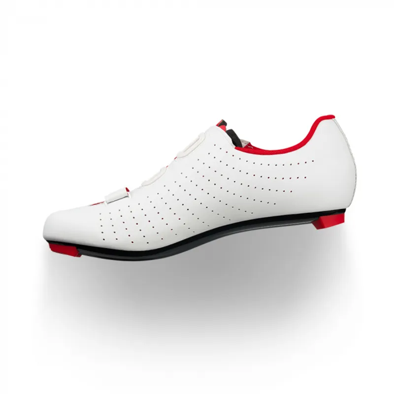 Fizik R5 Tempo Overcurve Road Cycling Shoes : White / Red