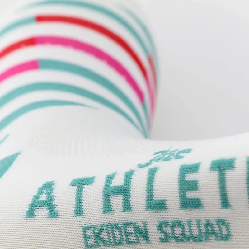 The Athletic Mt. Fuji Ekiden Sock : Summer White Candy Stripe-2