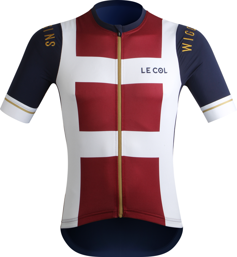 Le Col by Wiggins : PRO Mens Cycling Jersey : White / Red-1