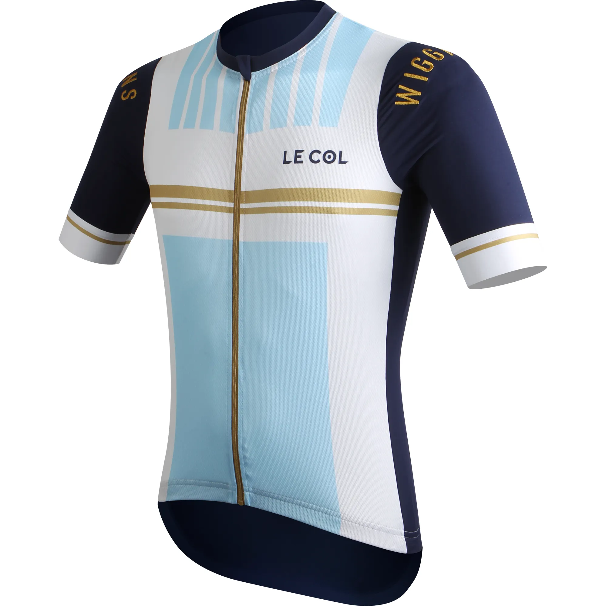 Le Col by Wiggins : PRO Mens Cycling Jersey : White / Light Blue Le Col by Wiggins : PRO Mens Cycling Jersey : White / Light Blue
