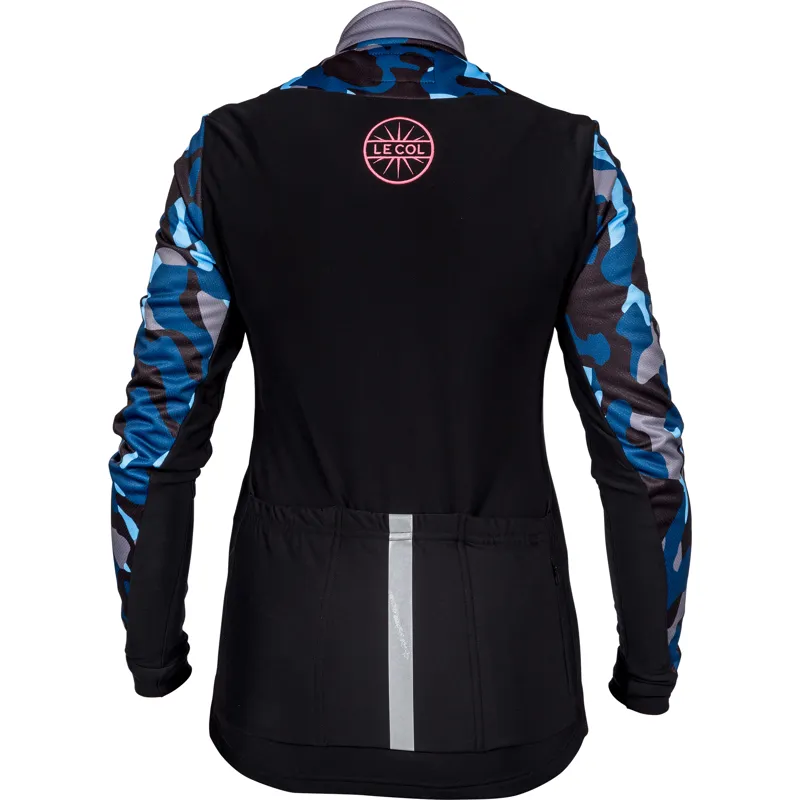 Le Col Womens Sport Winter Jacket : Blue Camo / Black-2