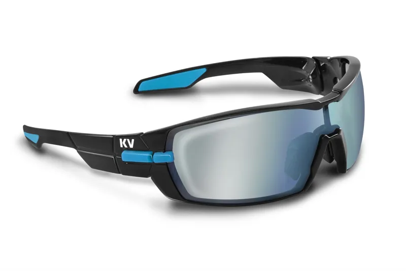 Koo OPEN Sunglasses: Black/Blue with Blue Smoke Lens