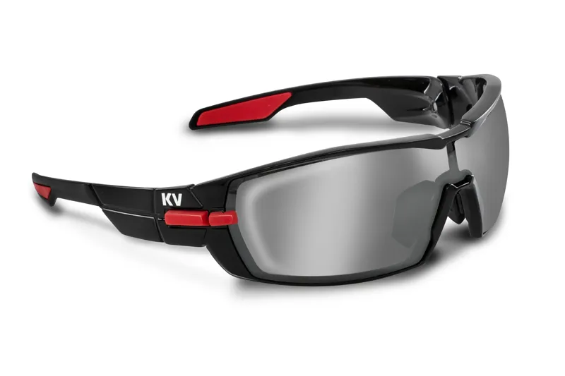 Koo OPEN Sunglasses: Black/Red with Smoke Mirror Lens