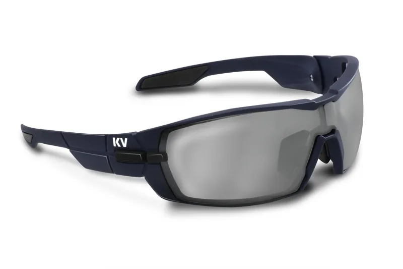 Koo OPEN Sunglasses: Matte Dark Blue with Smoke Mirror Lens