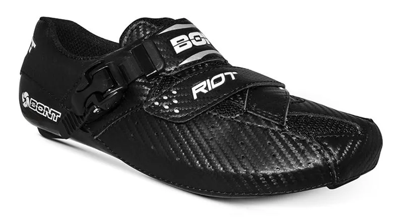 Bont RIOT : Black, Heat Moldable Road Cycling Shoe