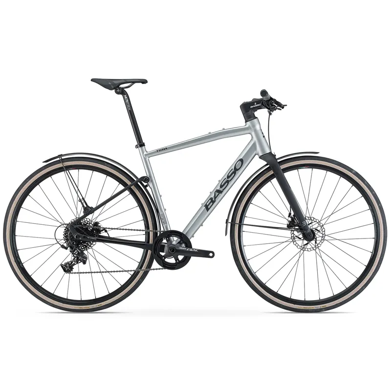 2022 Basso TERA Gravel and Urban Flat Bar Bike : APEX 1x11 : Silver