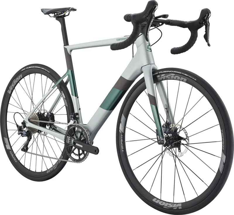 2021 Cannondale SuperSix Evo NEO 2 Electric Carbon Road Bike Sage Grey-1