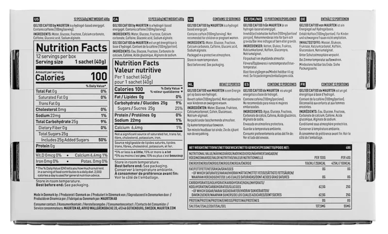 12 Maurten Gel 100 CAF 100 : Caffeine Energy Gel : BOX of 12 Sachets-3