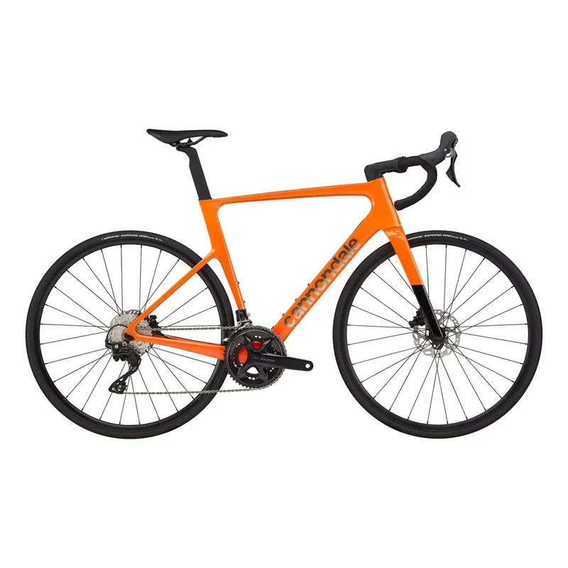 2025 Cannondale SuperSix EVO 4 Road Bike with 105 Di2 In Orange