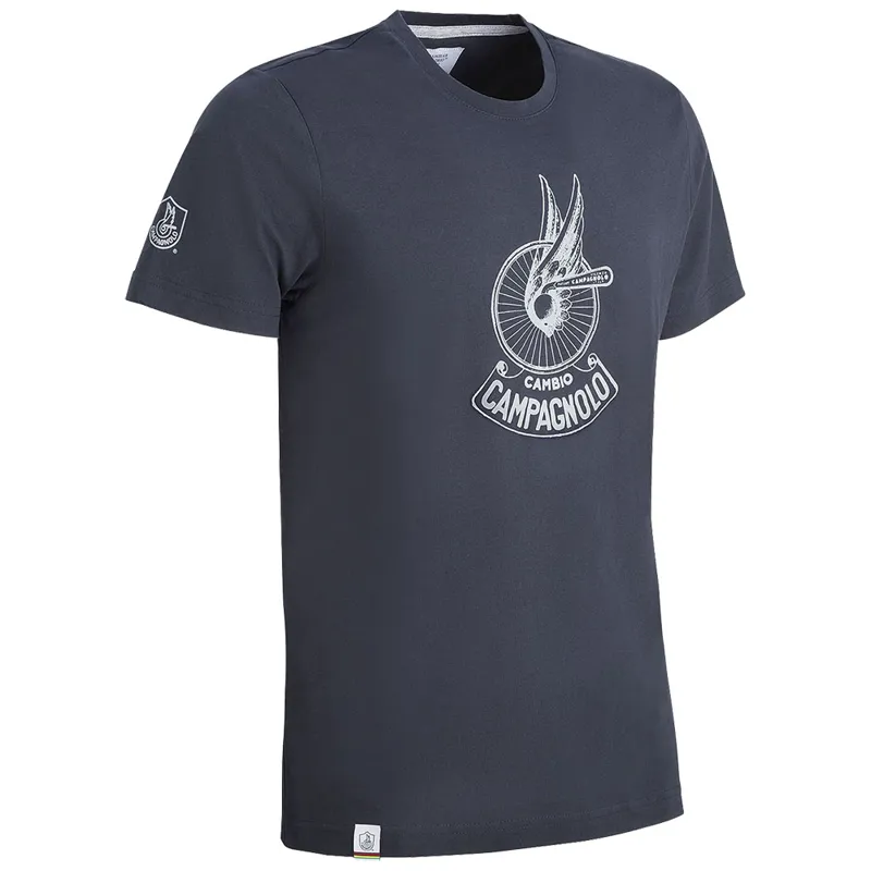 Campagnolo Winged Wheel T- Shirt : Blue-2