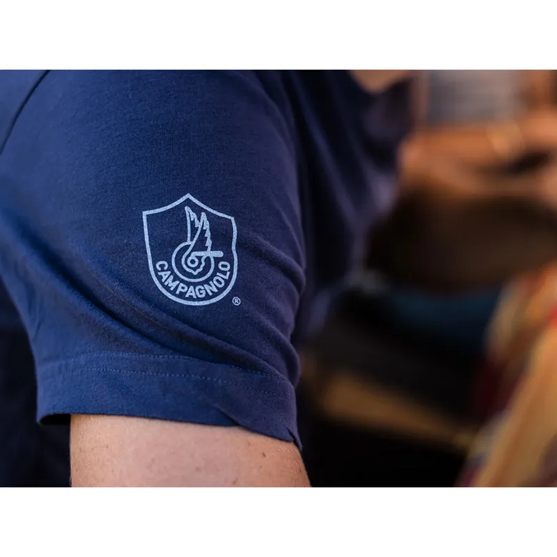 Campagnolo Winged Wheel T- Shirt : Blue-6