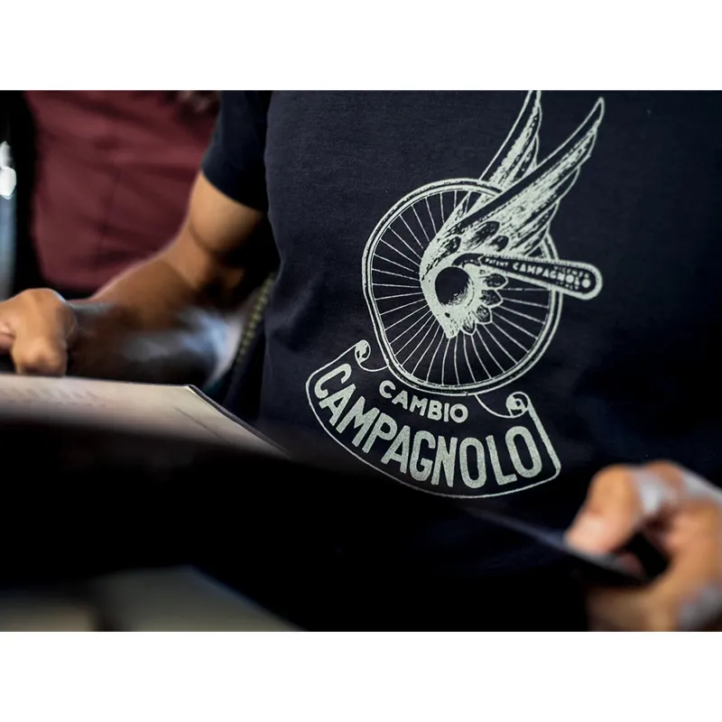Campagnolo Winged Wheel T- Shirt : Blue-8