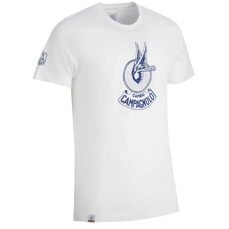 Campagnolo Winged Wheel T- Shirt : White-1