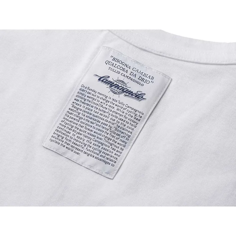 Campagnolo Winged Wheel T- Shirt : White-3