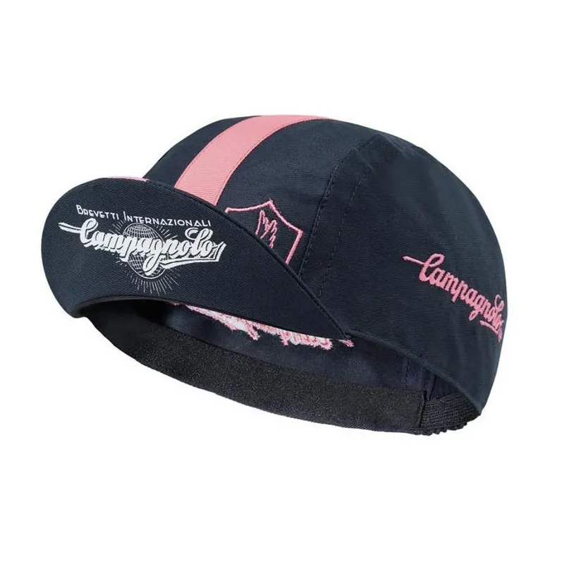 Campagnolo Deluxe Cotton Cycling Cap : Giro Blue and Pink-1