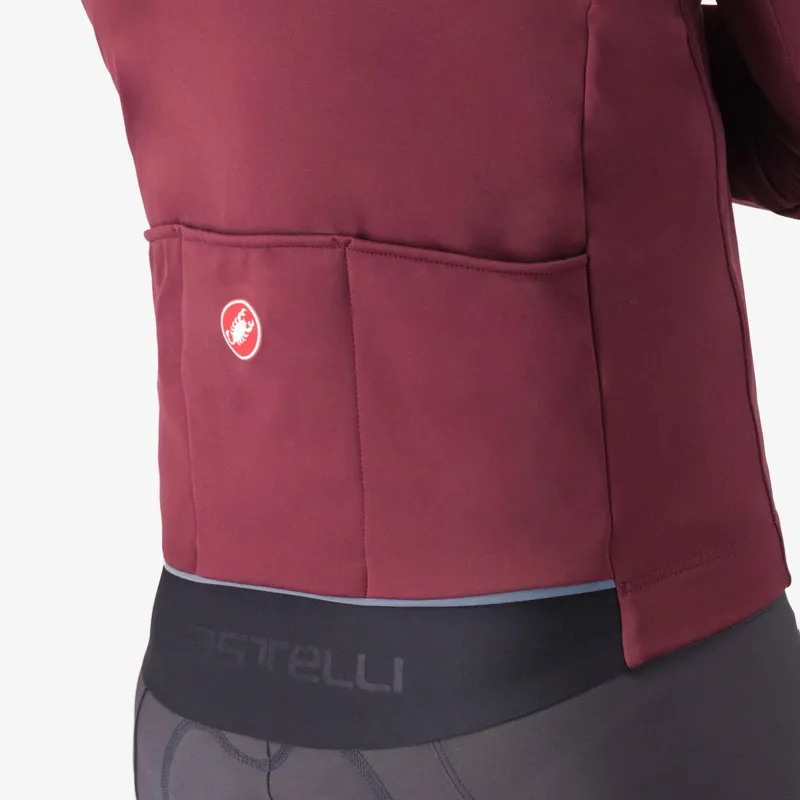 Castelli Espresso Air Jacket In Deep Bordeaux-3