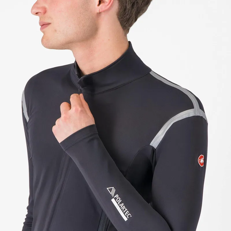 2025 Castelli Perfetto RoS 3 AirCore Jacket: Light Black/Silver Reflex-2