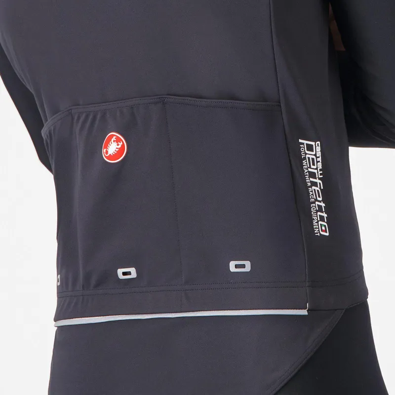 2025 Castelli Perfetto RoS 3 AirCore Jacket: Light Black/Silver Reflex-3