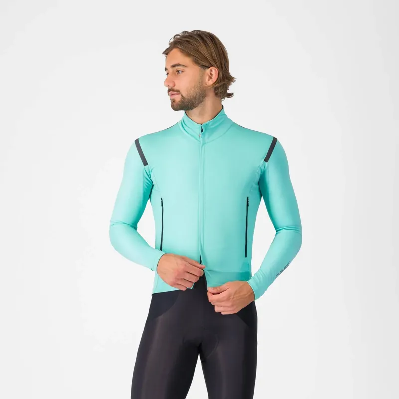 2025 Castelli Perfetto RoS 3 AirCore Jacket : Pool Blue/Black Reflex-2