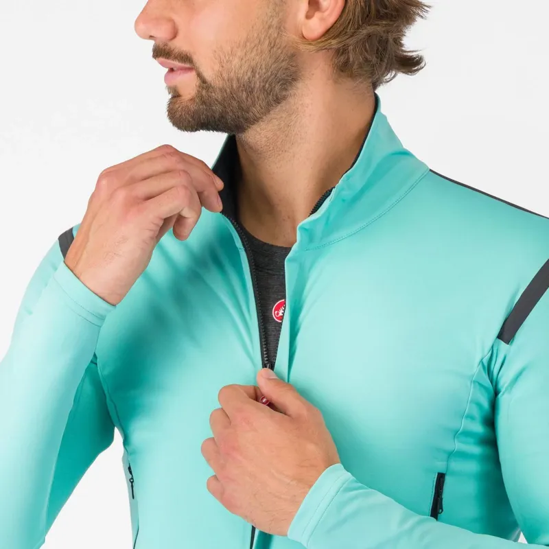 2025 Castelli Perfetto RoS 3 AirCore Jacket : Pool Blue/Black Reflex-3