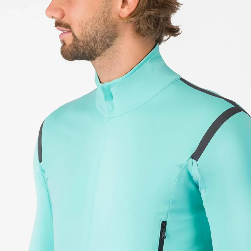 2025 Castelli Perfetto RoS 3 AirCore Jacket : Pool Blue/Black Reflex-8