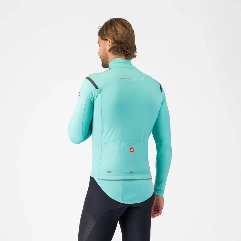 2025 Castelli Perfetto RoS 3 AirCore Jacket : Pool Blue/Black Reflex-1