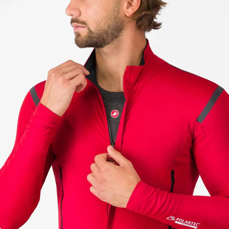 2025 Castelli Perfetto RoS 3 AirCore Jacket : Rich Red/Black Reflex-3