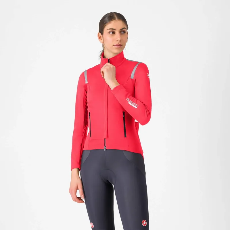 2025 Castelli Perfetto RoS 3 Women's Jacket : Hibiscus/Black Reflex