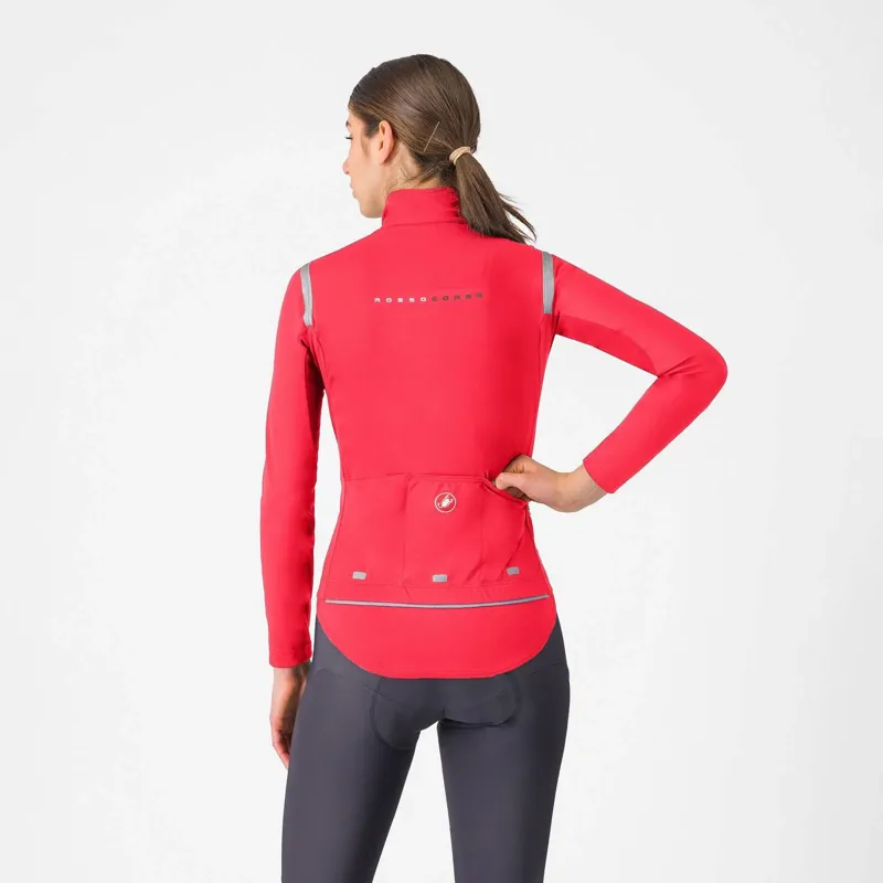 2025 Castelli Perfetto RoS 3 Women's Jacket : Hibiscus/Black Reflex-1