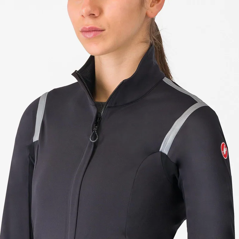 2025 Castelli Perfetto RoS 3 Women's Jacket : Light Black/Silver Reflex-1