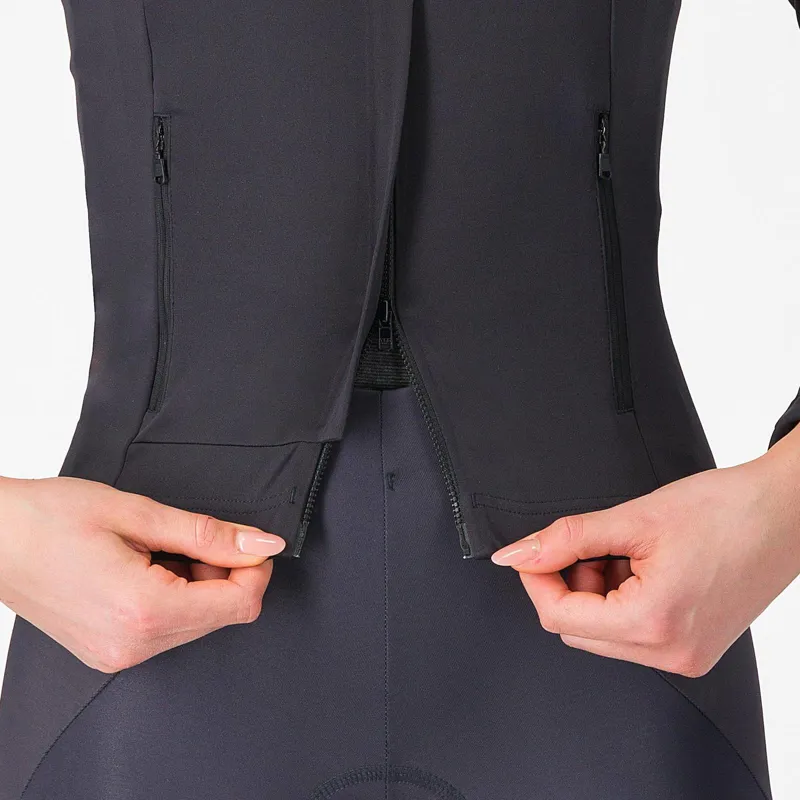 2025 Castelli Perfetto RoS 3 Women's Jacket : Light Black/Silver Reflex-4