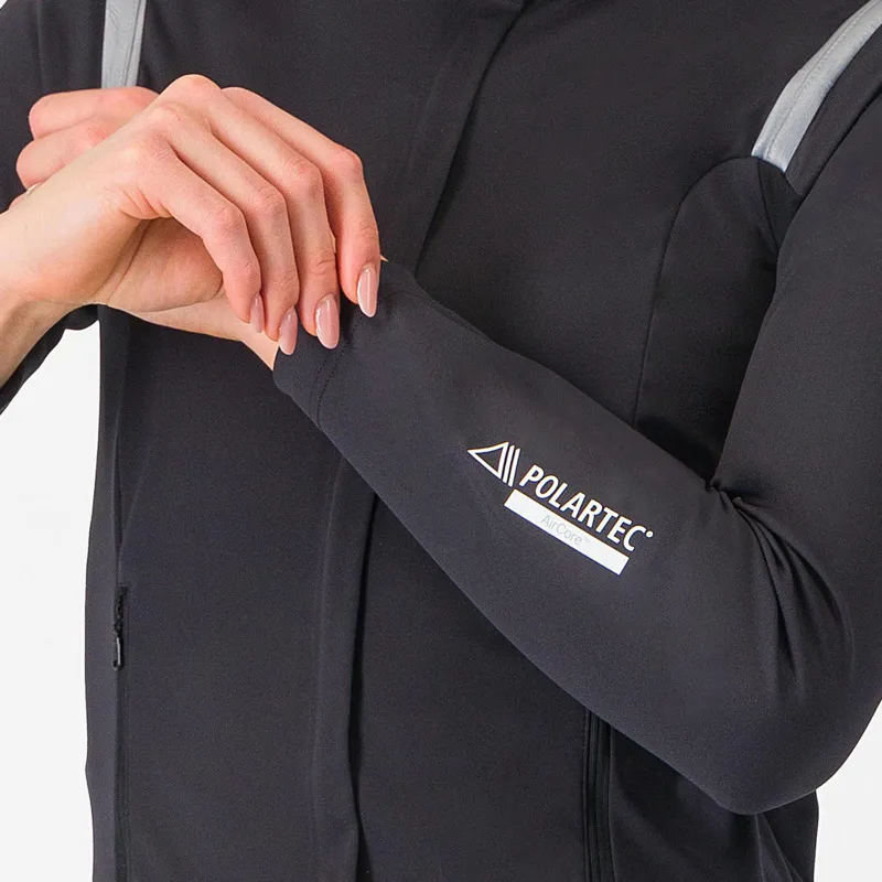 2025 Castelli Perfetto RoS 3 Women's Jacket : Light Black/Silver Reflex-2