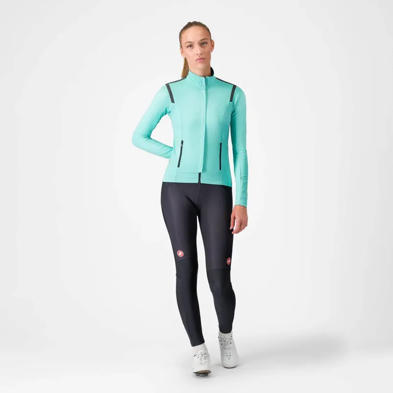 2025 Castelli Perfetto RoS 3 Women's Jacket : Pool Blue/Black Reflex-2