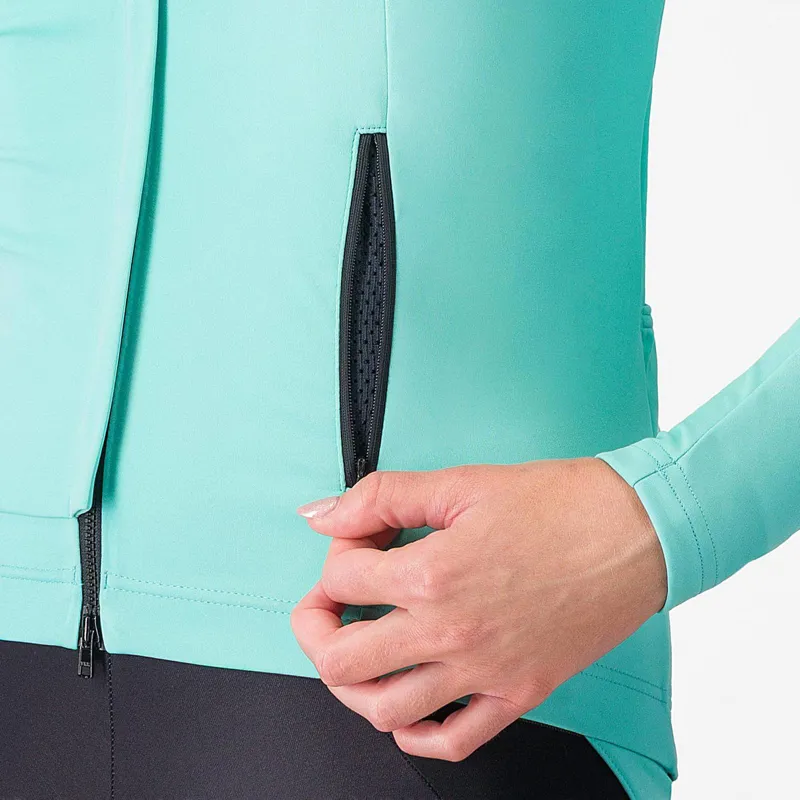 2025 Castelli Perfetto RoS 3 Women's Jacket : Pool Blue/Black Reflex-4