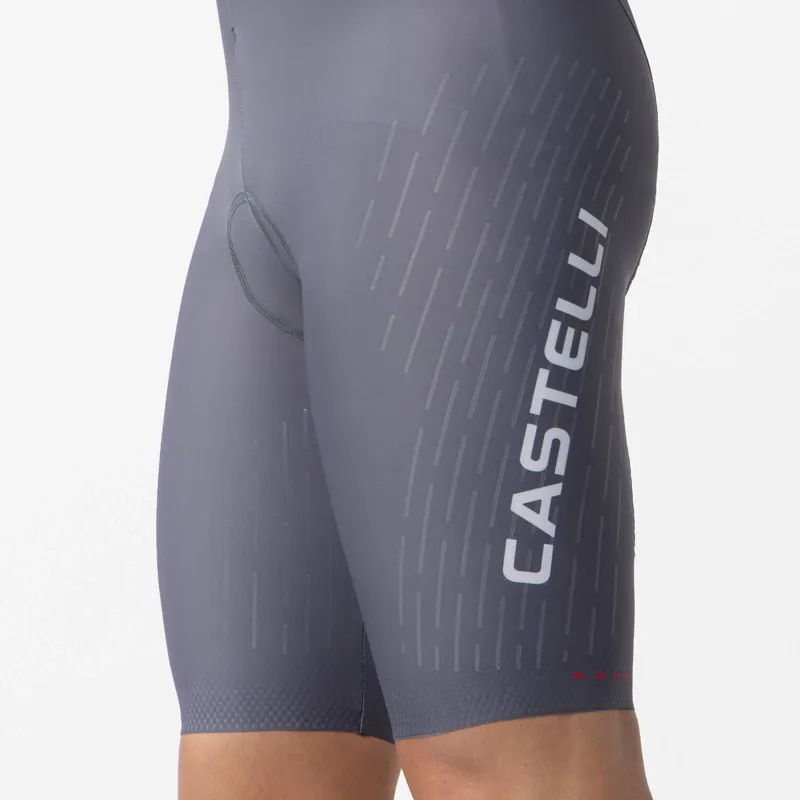 Castelli Free Aero Race S Kit Bib Shorts in Smoky Grey / White-1