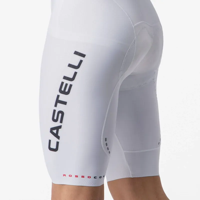 Castelli Free Aero Race S Kit Bib Shorts in White / Black-2