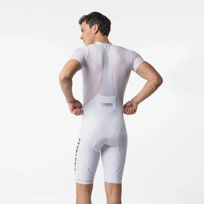 Castelli Free Aero Race S Kit Bib Shorts in White / Black-4