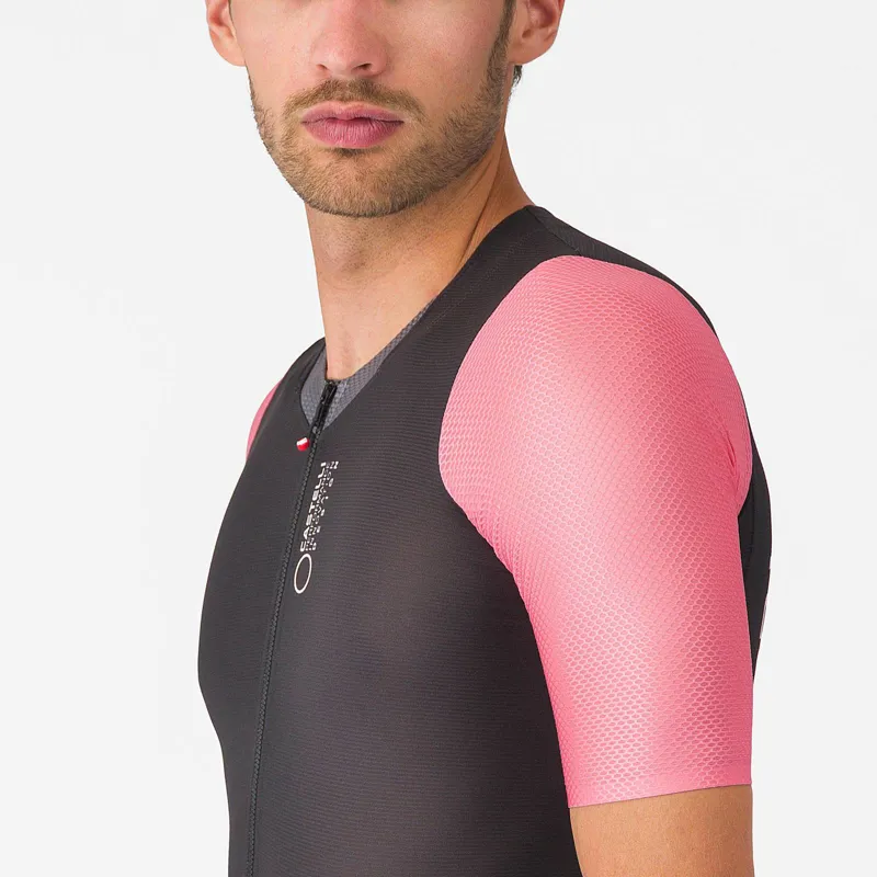 Castelli Saturday Morning Skin Suit : Black / Rosa Giro / Smoky Grey-1