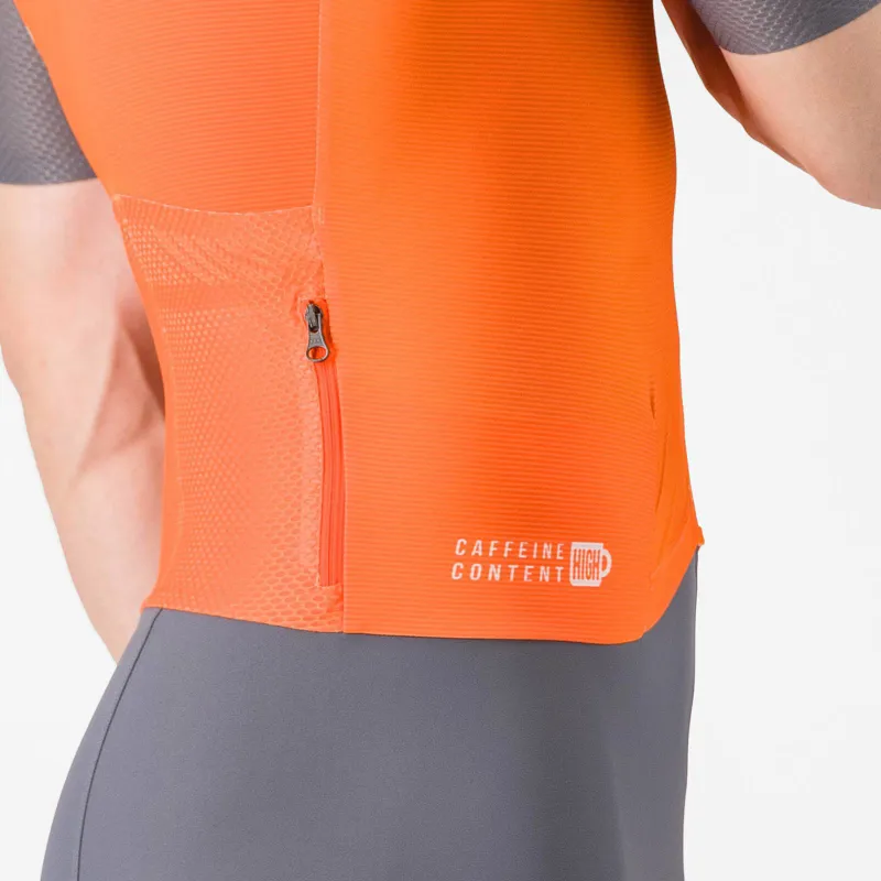 Castelli Saturday Morning Skin Suit in Vivid Orange / Smoky Grey-5