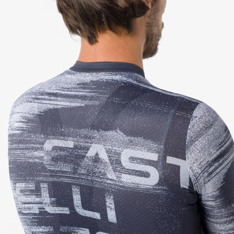 Castelli Stratus Logo Jersey in Twilight Blue / Winter Sky-5