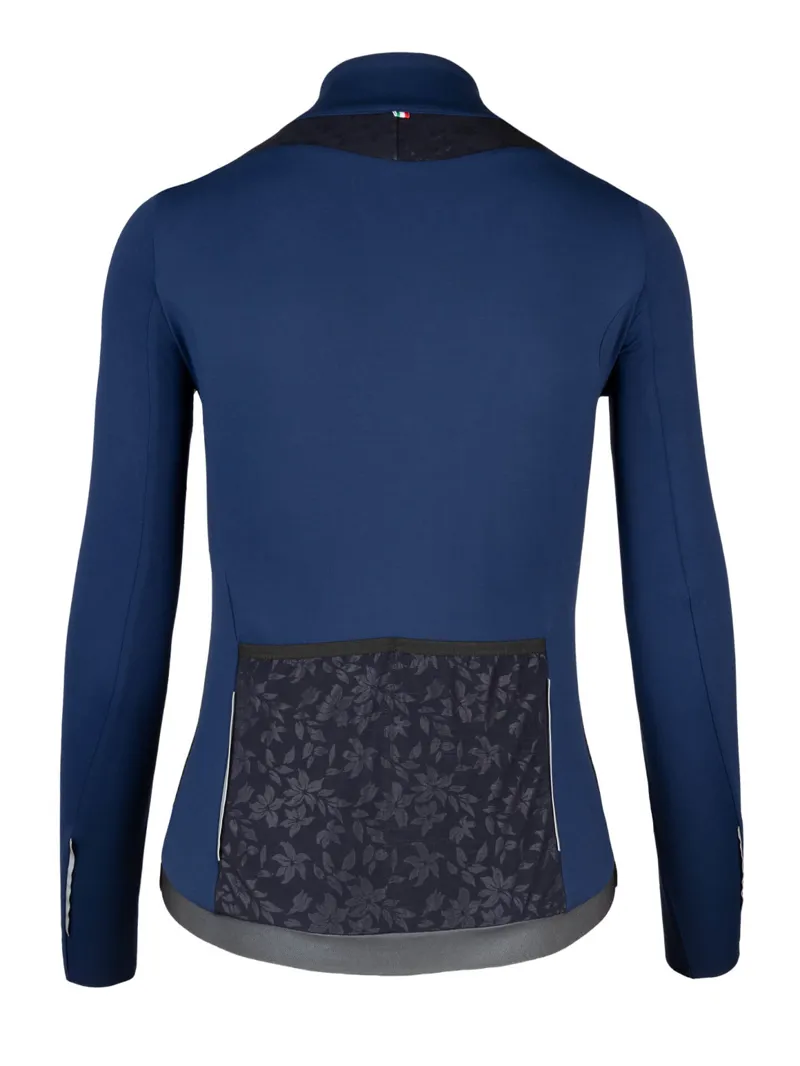 Q36.5 Womens Hybrid Air Long Sleeve Cycling Jersey : NAVY BLUE-1