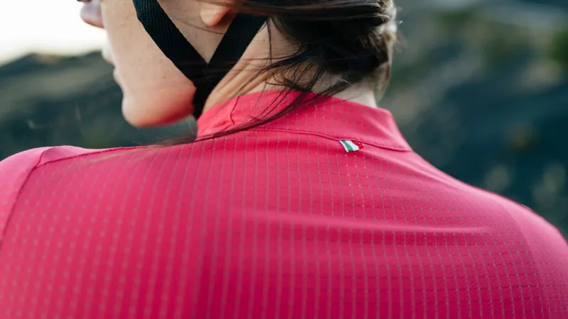 Q36.5 Womens Pinstripe PRO Short Sleeve Cycling Jersey : RUBINO-3