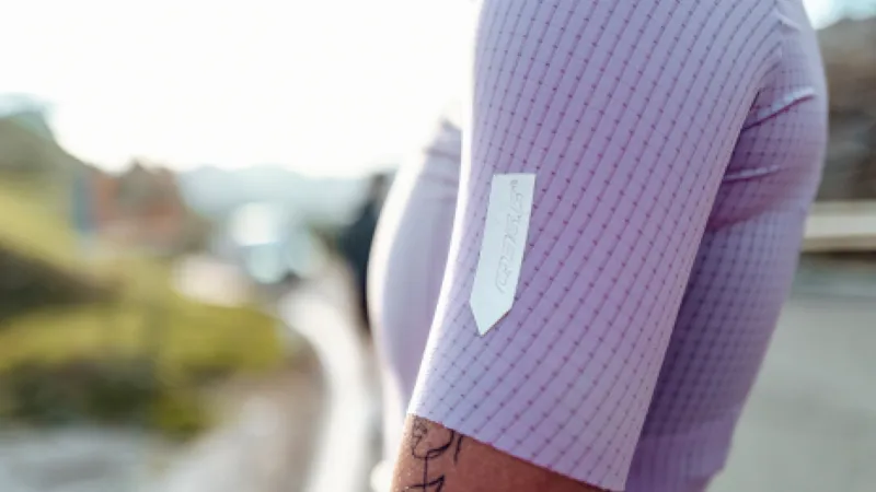 Q36.5 Womens Pinstripe PRO Short Sleeve Cycling Jersey : LILAC-4