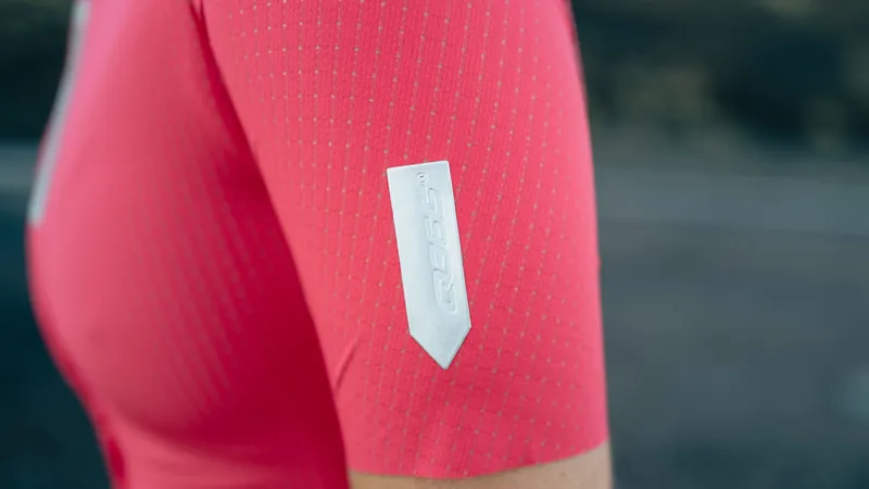 Q36.5 Womens Pinstripe PRO Short Sleeve Cycling Jersey : RUBINO-4