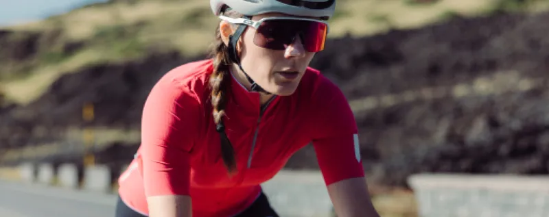 Q36.5 Womens Pinstripe PRO Short Sleeve Cycling Jersey : RUBINO-7