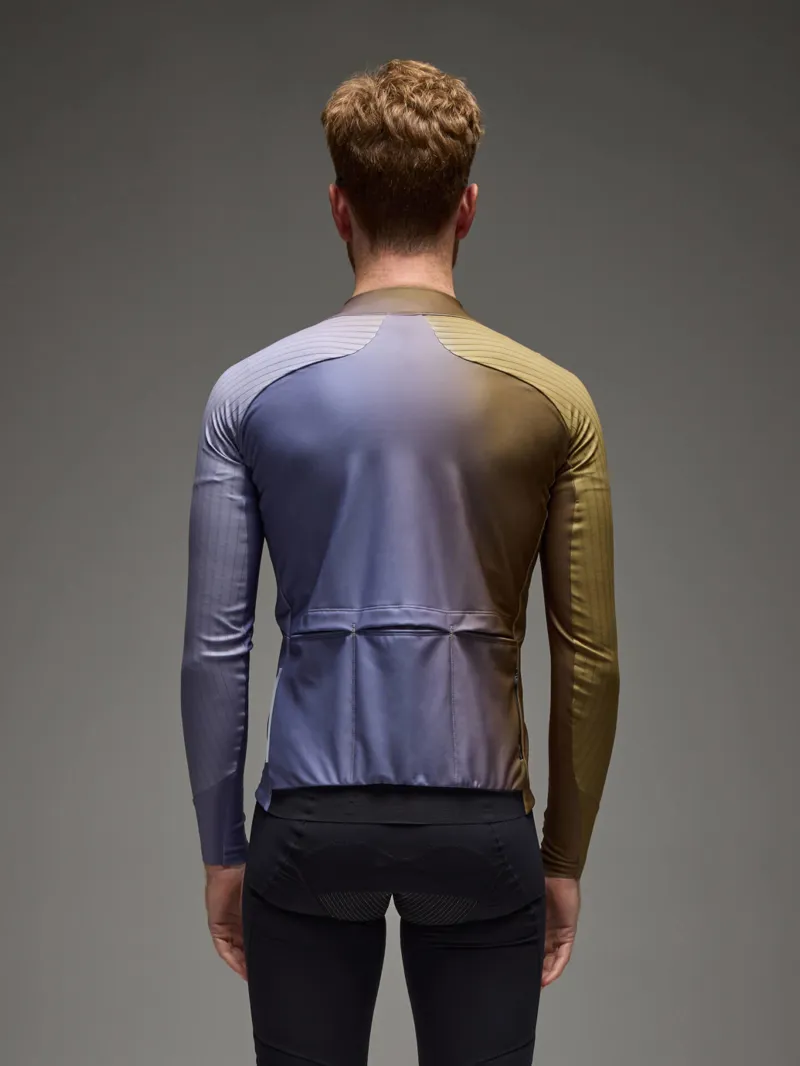 Q36.5 Gregarius Hybrid Big Fade Long Sleeve Jersey : DRAB GREEN-3