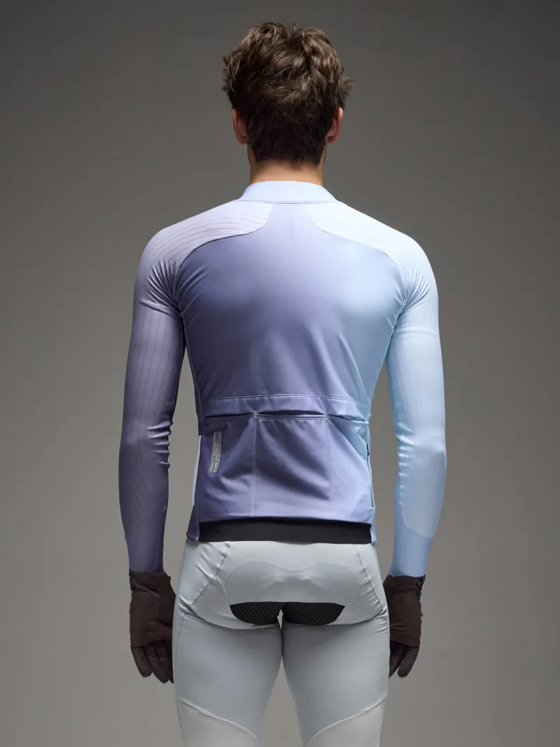 Q36.5 Gregarius Hybrid Big Fade Long Sleeve Jersey : GRISAILLE BLUE-3